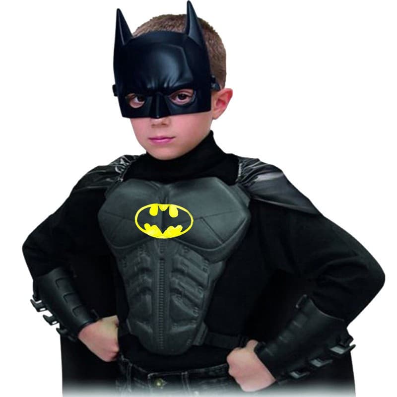 Crianças Meninos Festa De Halloween Cosplay Trajes Conjunto De Roupas Batman Máscara Dia Das Presente Natal