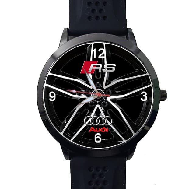 Relógio Roda Audi RS R8 A6 A8 Top +vendido Silicone