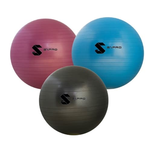 Bola Suíça Pilates Fitball 55 cm - Kit com 3 bolas - 200 kg - Ante estouro - Produzida no Brasil