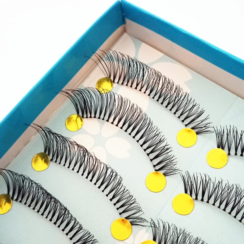 024 Cílios Postiços Artesanais Pacote Com 10 Pares