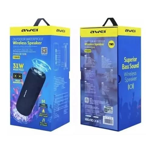 Caixa De Som Awei Y669 Estéreo 31w Bluetooth Tws Original
