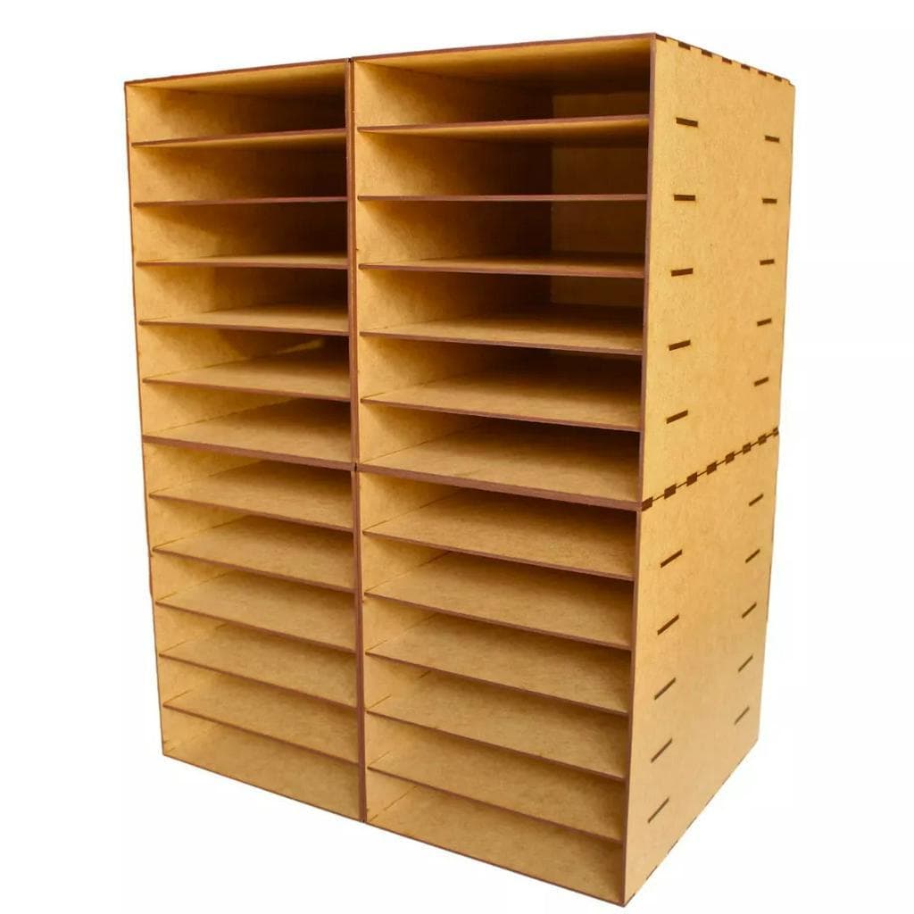 Kit 4 Organizadores Mesa De Escritório Papel Sulfite Documentos A4 PedTEC 3mm cru