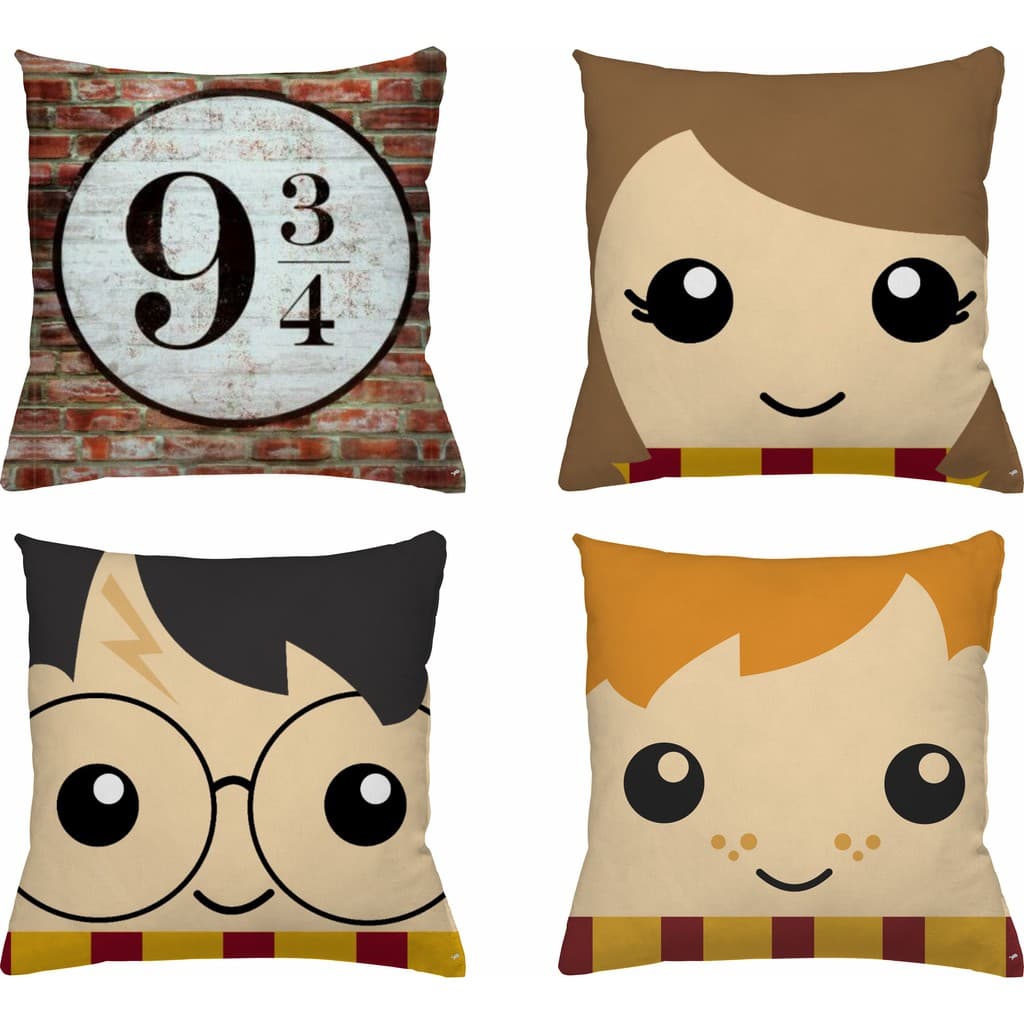 Kit 04 Capas Almofadas Decorativas Harry Potter QB0066