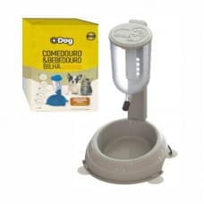Bebedouro e Comedouro Bilha Mais Dog Bege