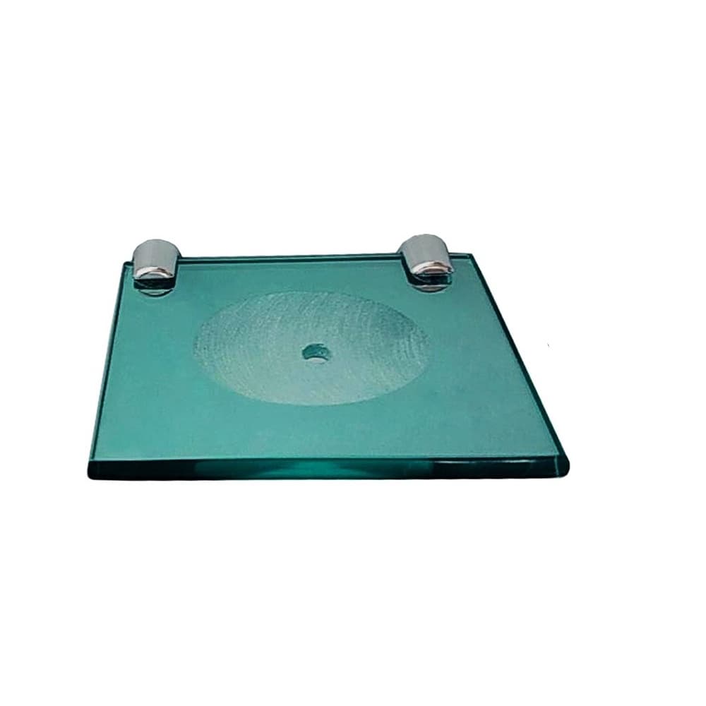 1 Saboneteira reta 10x12 cm em vidro verde