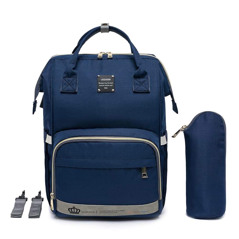Mochila Bolsa Maternidade Bebê Lequeen Menina Menino Com Porta Mamadeira Térmico