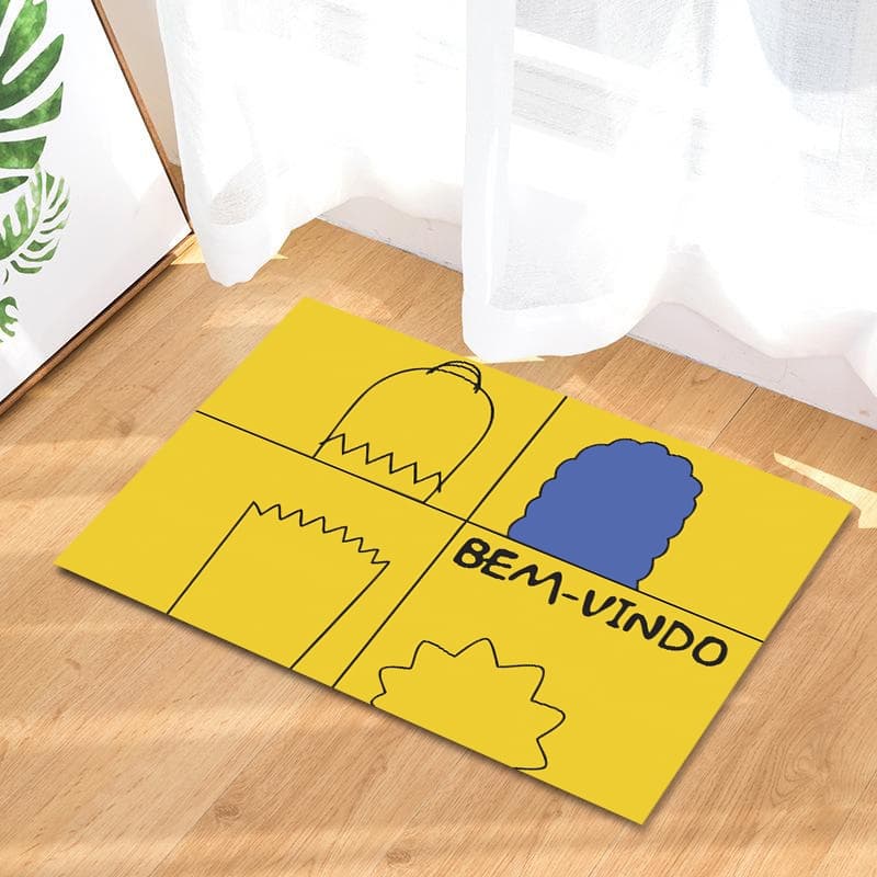 Tapete capacho para porta de entrada - Os Simpsons Bem-Vindo