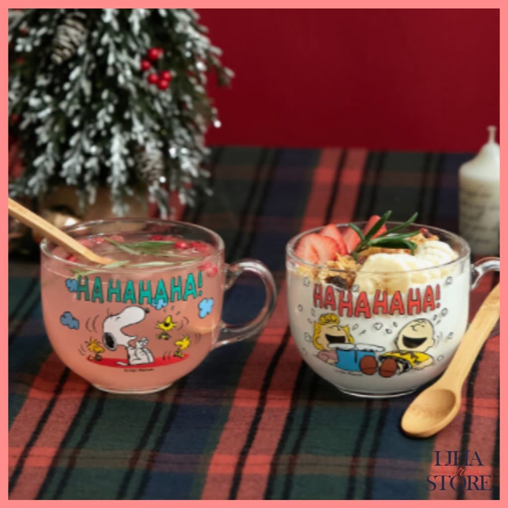 Tigela De Vidro Peanuts Snoopy Para Cereais 400ml Conjunto De Presente Produtos Charlie Brown