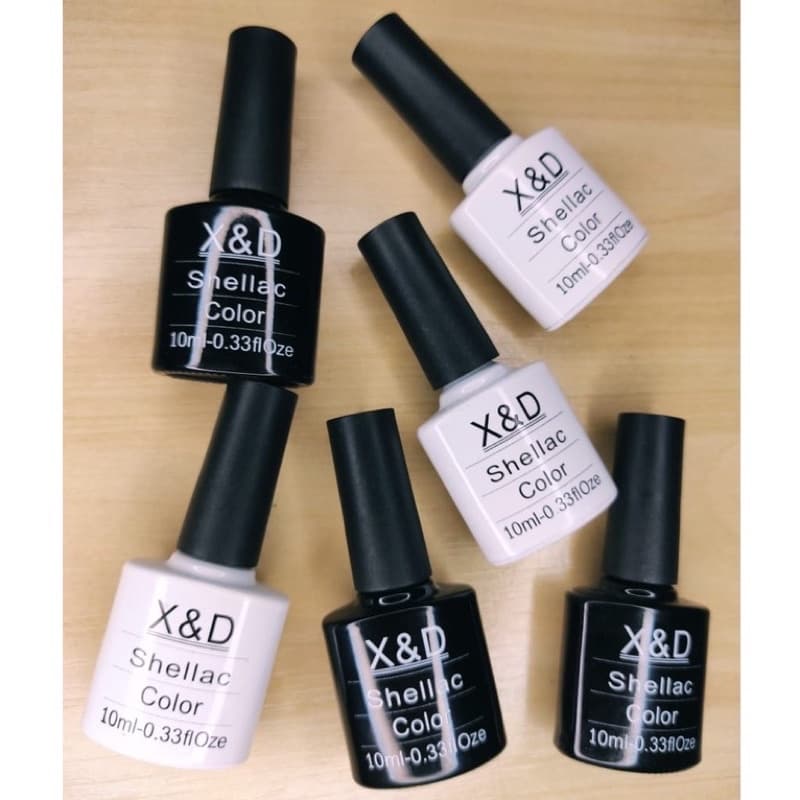 Kit Esmalte Em Gel Francesinha Led/Uv Preto e Branco 10ml
