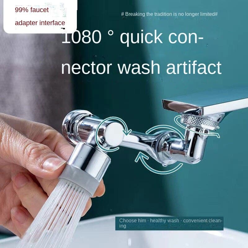 ★Fornecimento de estoque pronto★Lavatório todo cobre torneira Universal 1080 graus de rotação à prova de respingos exten
