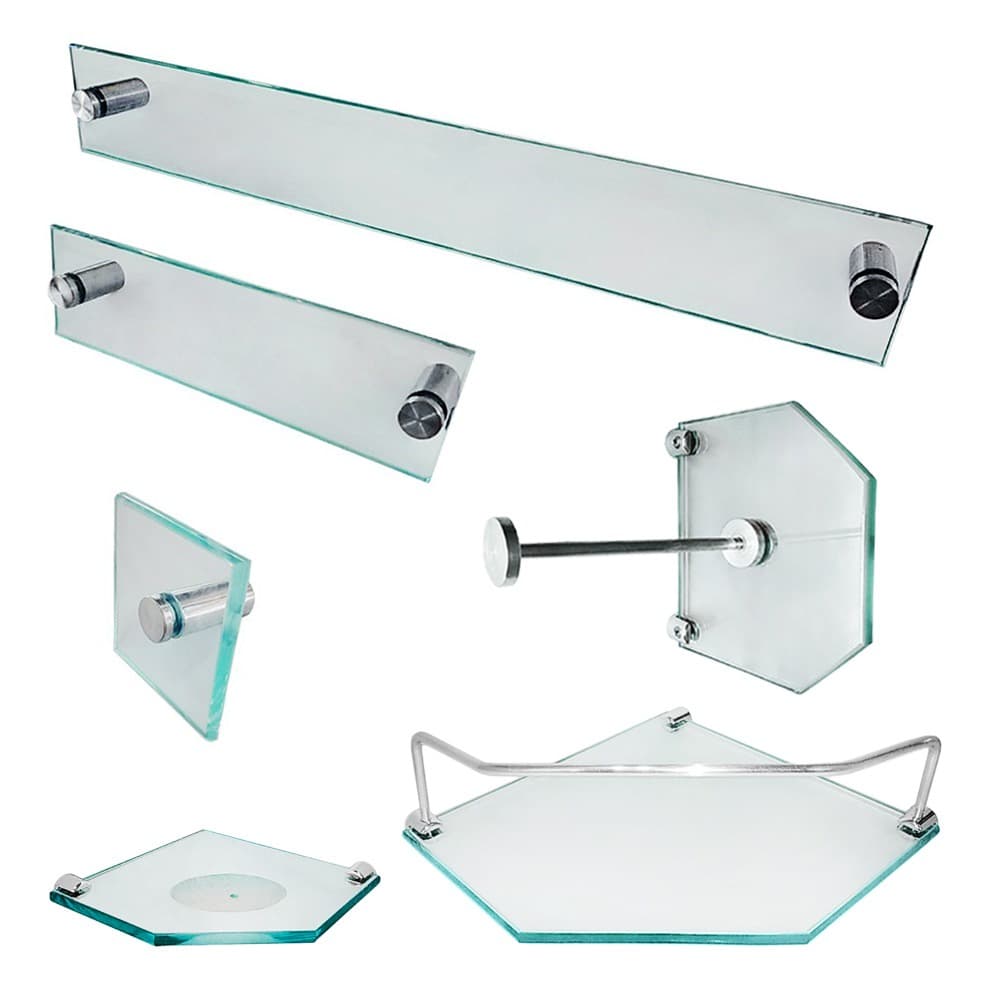 Kit para banheiro Paris diamante - Incolor