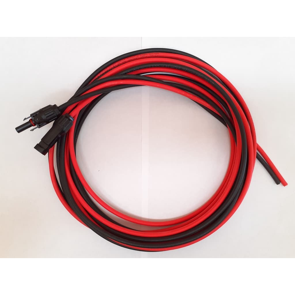 Cabo Solar 6mm² Com Conector Mc4 Montado 15m Pt 15m Vm