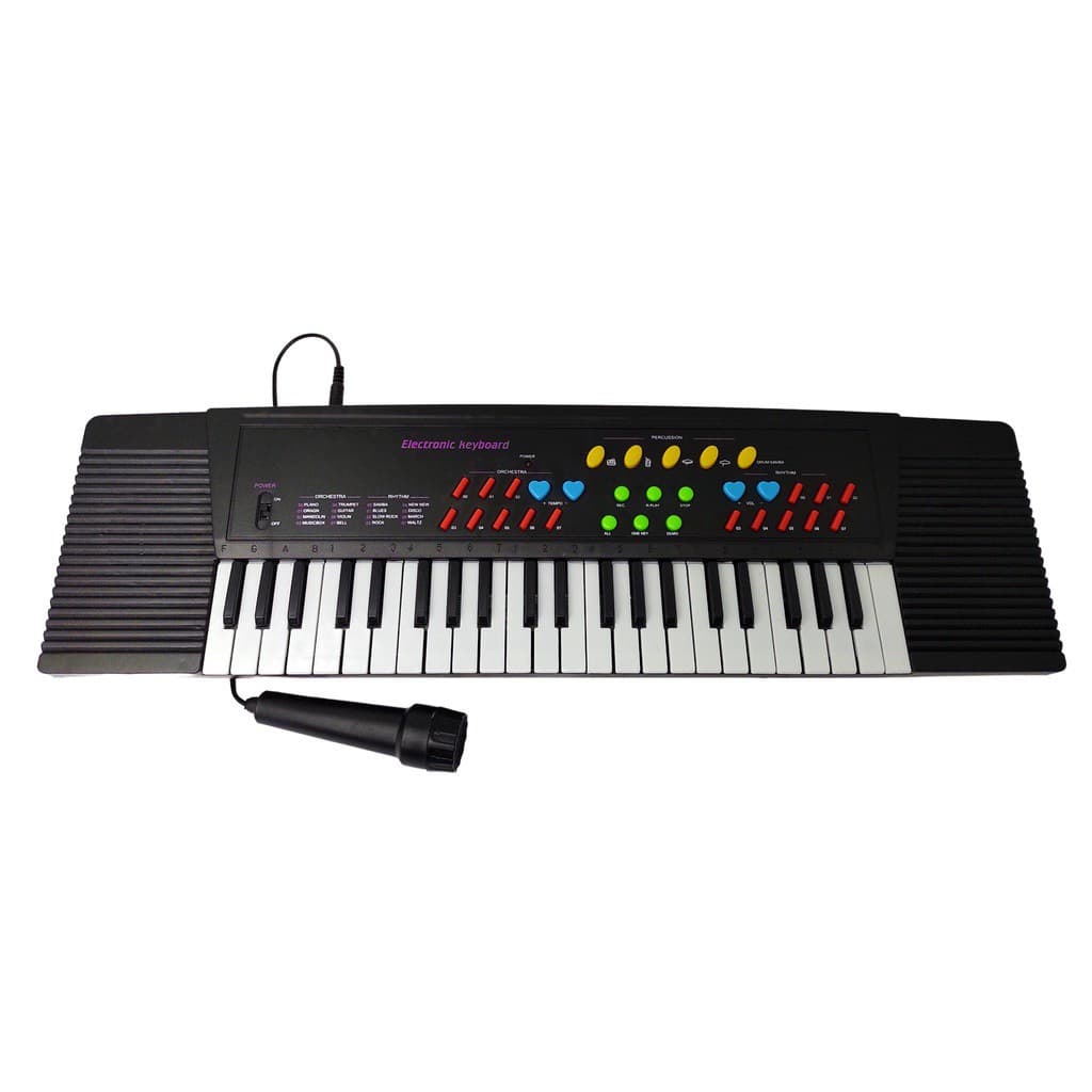 Teclado Infantil Piano Musical 50CM 44 Teclas + 31 Botões Som Microfone