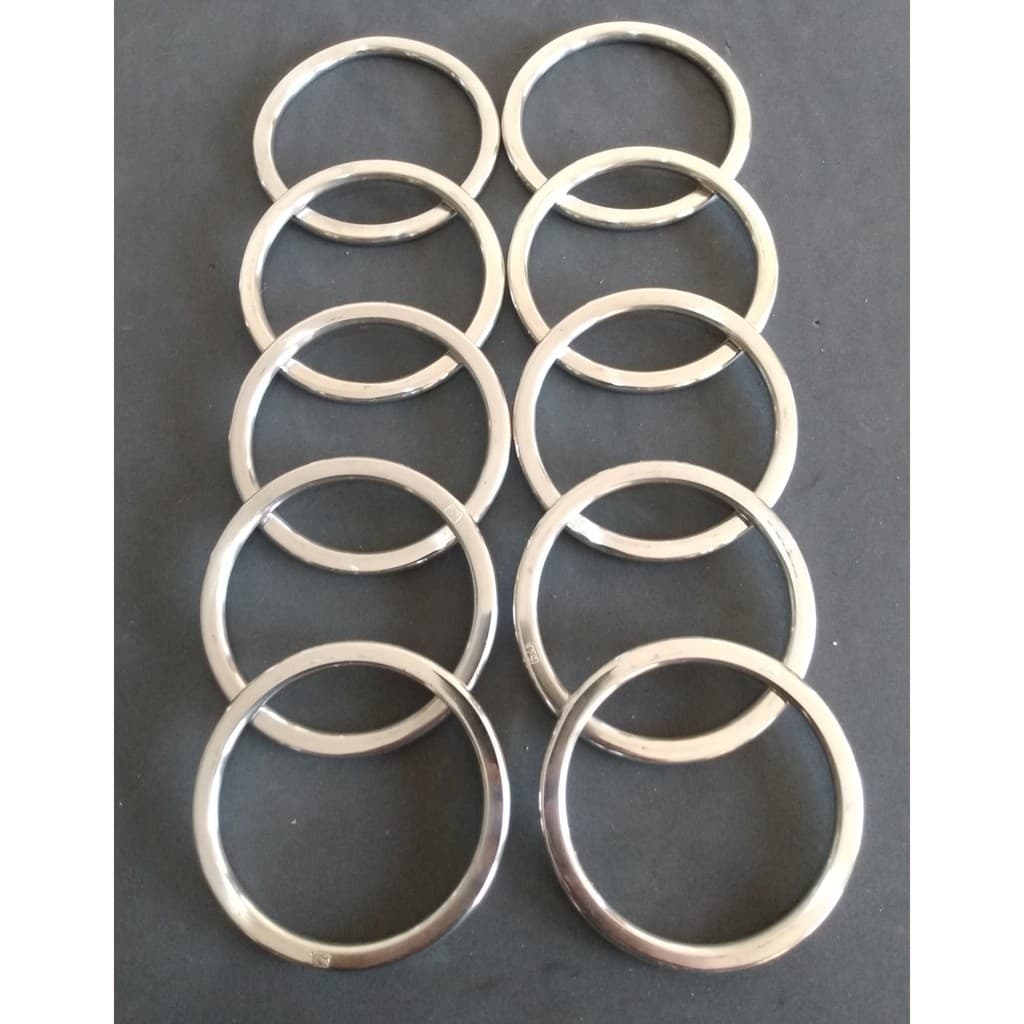Argola Chata Nº 25 em Inox Pacote com 10