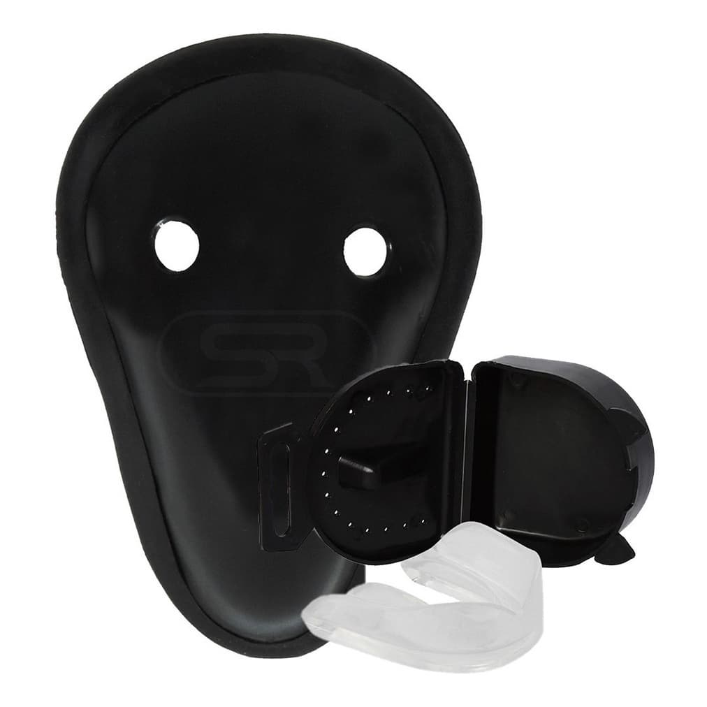 Protetor Genital (coquilha) + Protetor Bucal C/ Estojo Muay Thai, Boxe