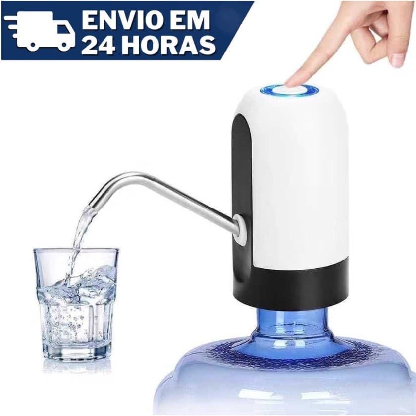 Bomba Elétrica Universal com Carregamento USB para Galão/Garrafão de Água Envio Imediato