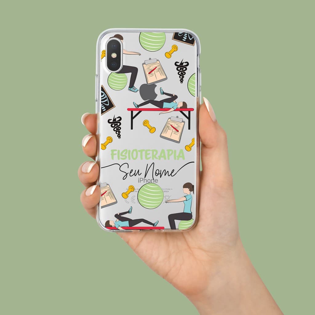 Capa Capinha de Celular Personalizada com sua Profissão - Fisioterapia