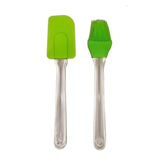 Kit Espátula E Pincel Culinário De Silicone Para Pães E Bolos Cozinha