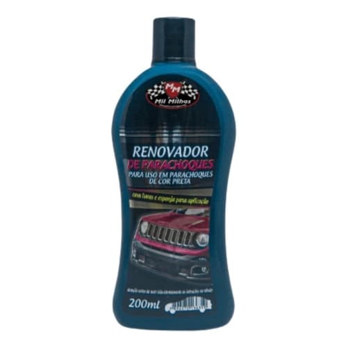 Renovador De Para-choques 200ml Preto Mil Milhas