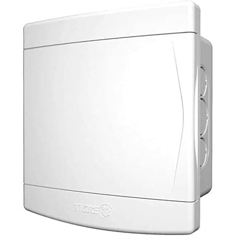 Quadro de distribuição embutir 3/4 disjuntores sem barramento porta branca Tigre