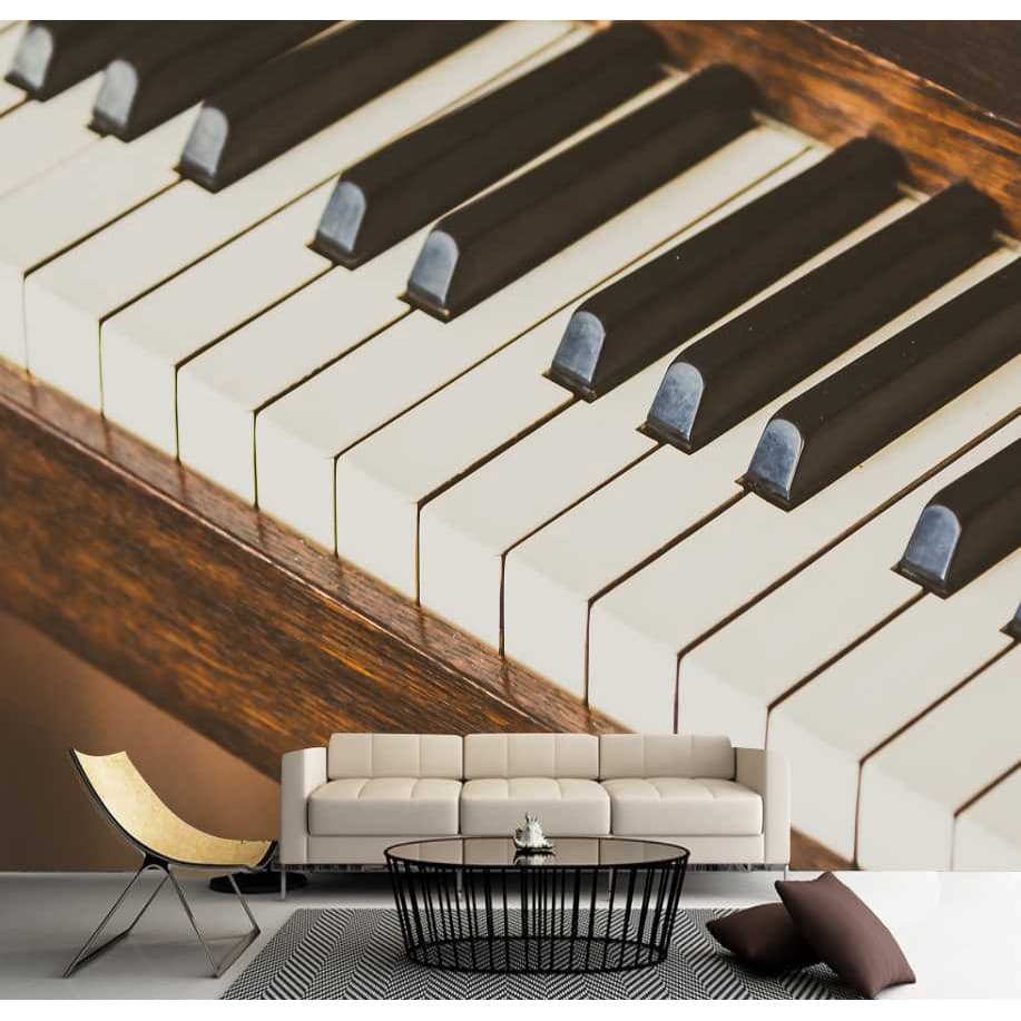 Adesivo Papel De Parede Musical Piano Teclado Música Gg846