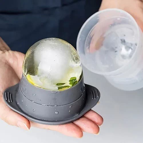 Forma De Gelo Redonda Esférica Bola Esfera Bebida Whisky Bar suco refrigerante