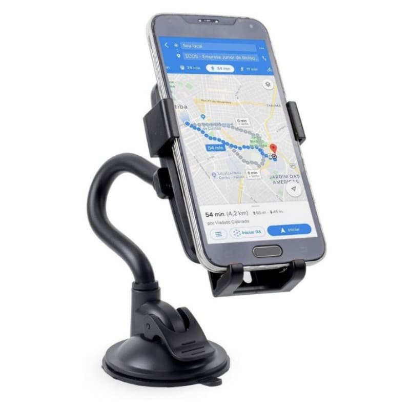 Suporte Veicular para celular 360°  fixação ventosa haste firme e ajustável