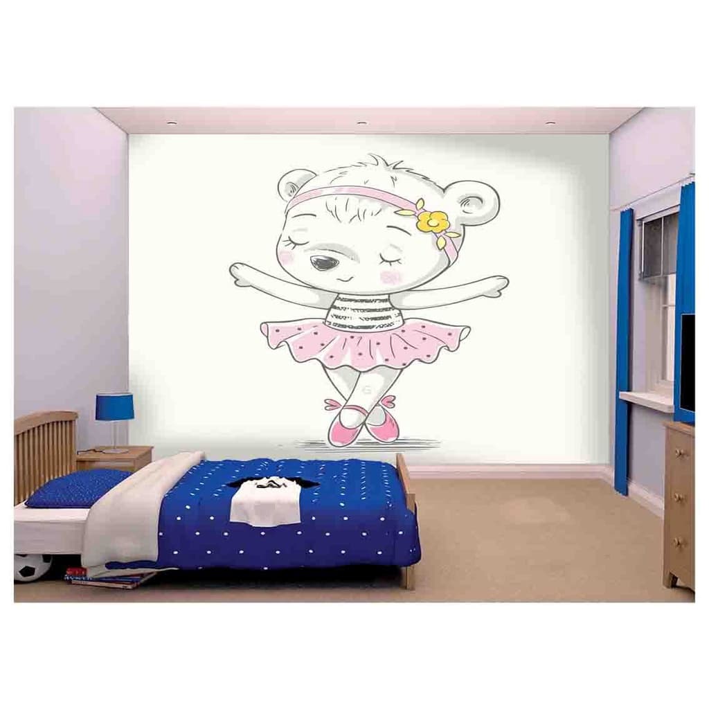 papel de parede Infantil ursinha bailarina m² AZS138