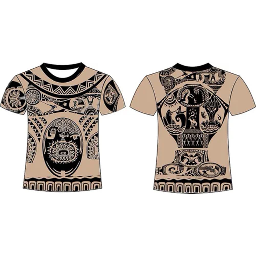 Camiseta Camisa Promoção Maui Tatuagem Infantil Preto