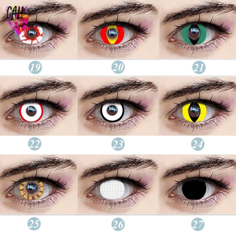 2PCS Lentes de contato/Lentes de Contato Coloridas Cor Cosplay Animado Beleza