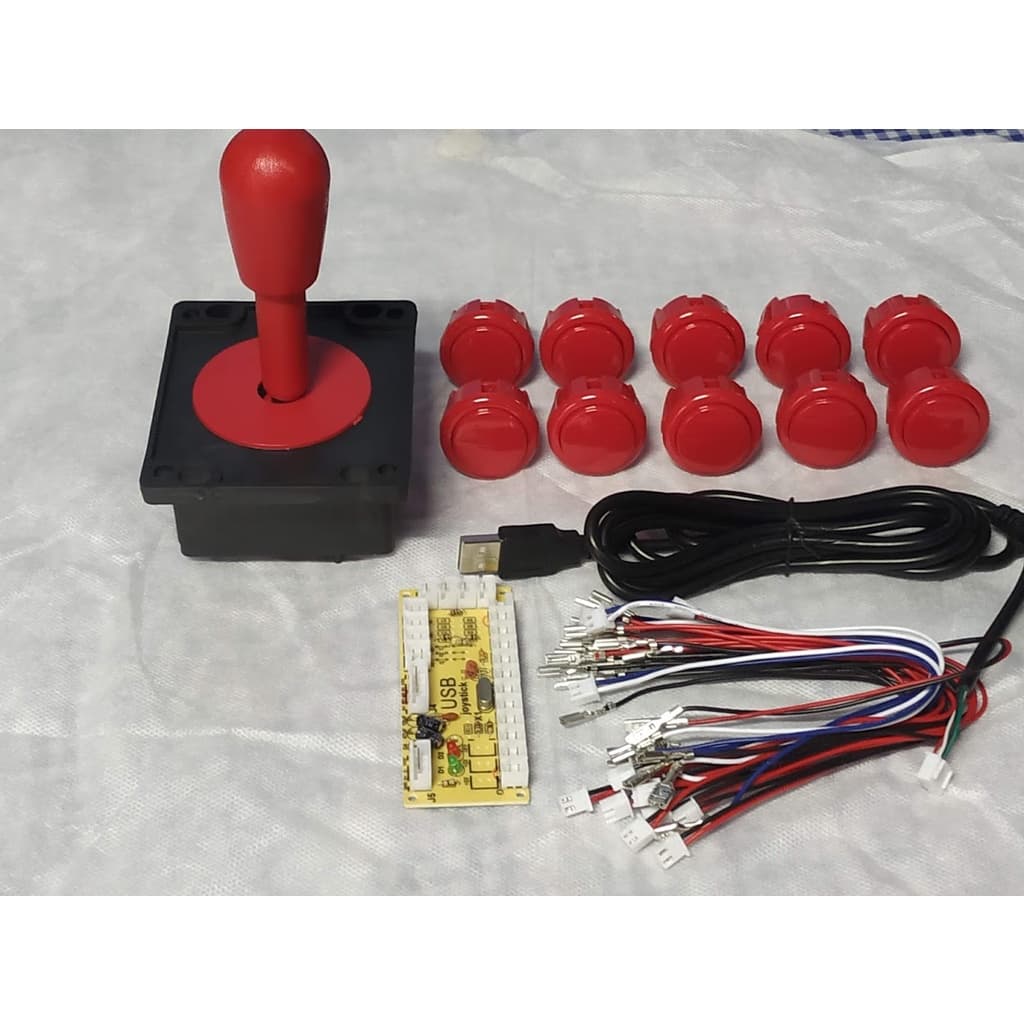 Kit manche Electromatic/Aegir + 10 botões Sanwa similar,completo