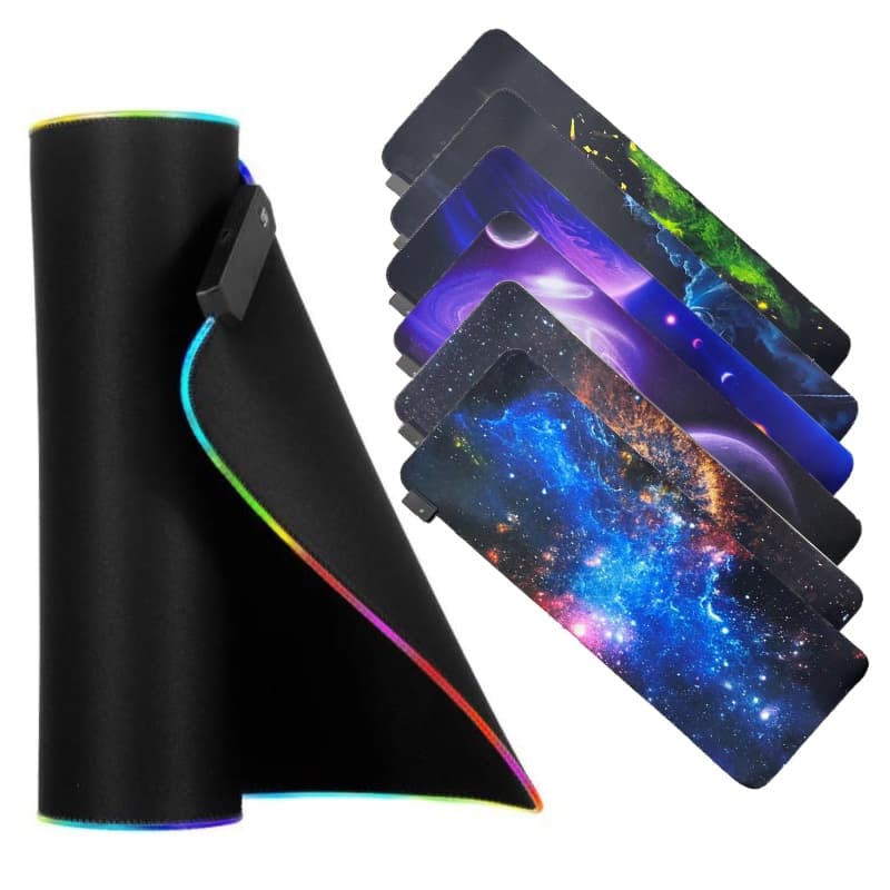 Mouse Pad Gamer Iluminação Led Rgb 7 Cores Tamanho Grande Mousepad 80x30cm Mp14