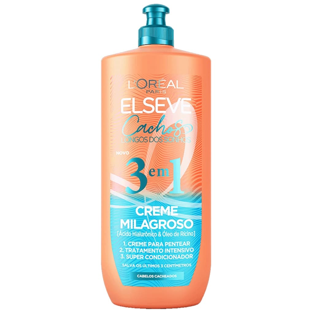 Creme Milagroso 3 Em 1 Cachos Longos Dos Sonhos Elseve Loreal 500ml
