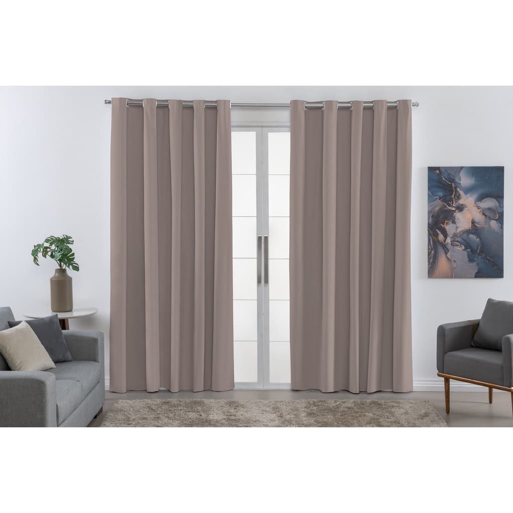 Cortina Blackout PVC 2,00M x 1,40M Cortina 100% Blecaute Sala Quarto Para Varão Simples Ibitinga