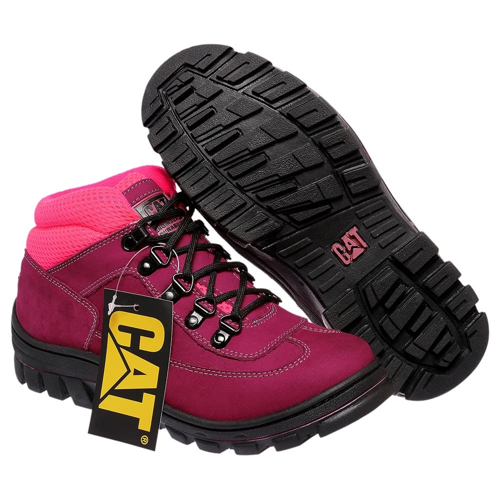 Coturno Bota Caterpillar Adventure Feminino Original Rosa TOP!!