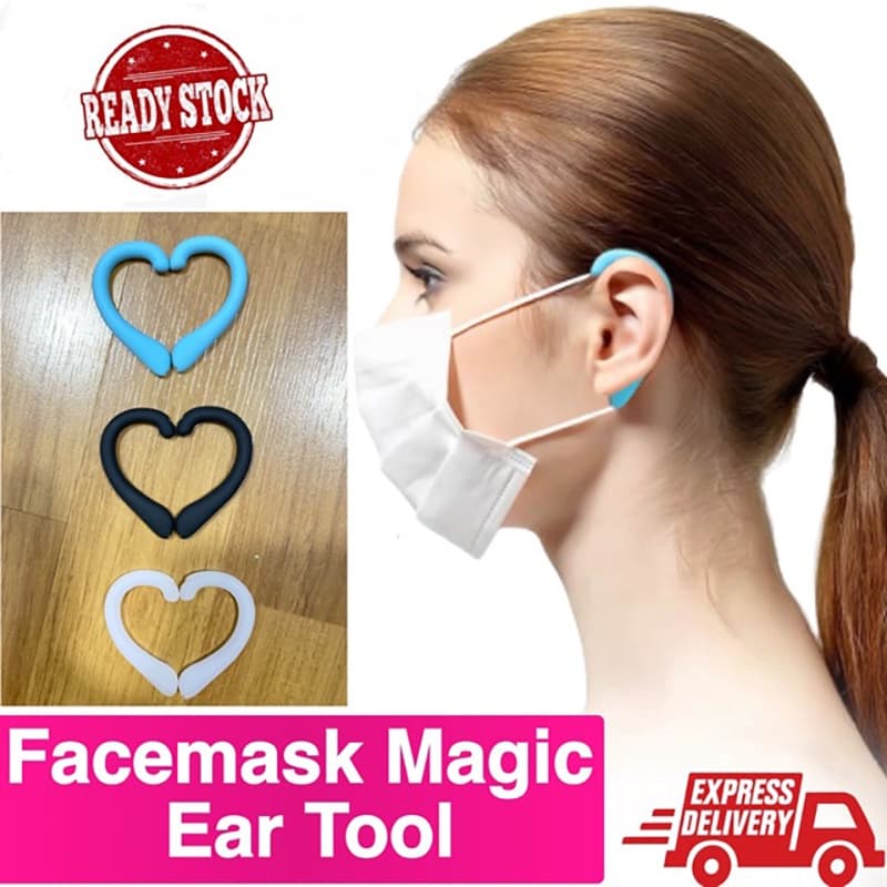 Code Entrega Rápida1 Par Protetores De Ouvido Silicone Macio Anti Deslizamento Máscara Facial Gancho De Orelha Apertos A