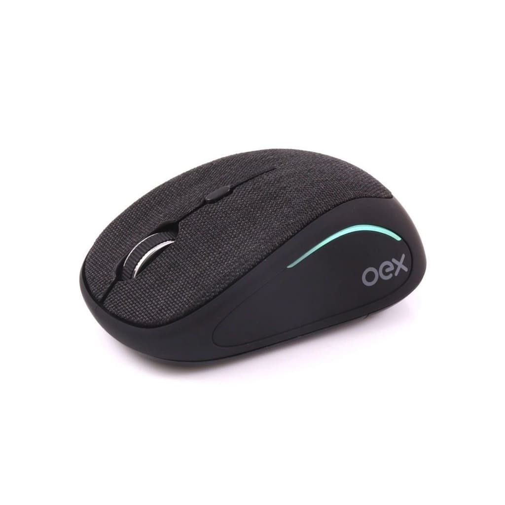 Mouse Sem Fio Tiny Bluetooth Em Tecido Preto Oex Ms601
