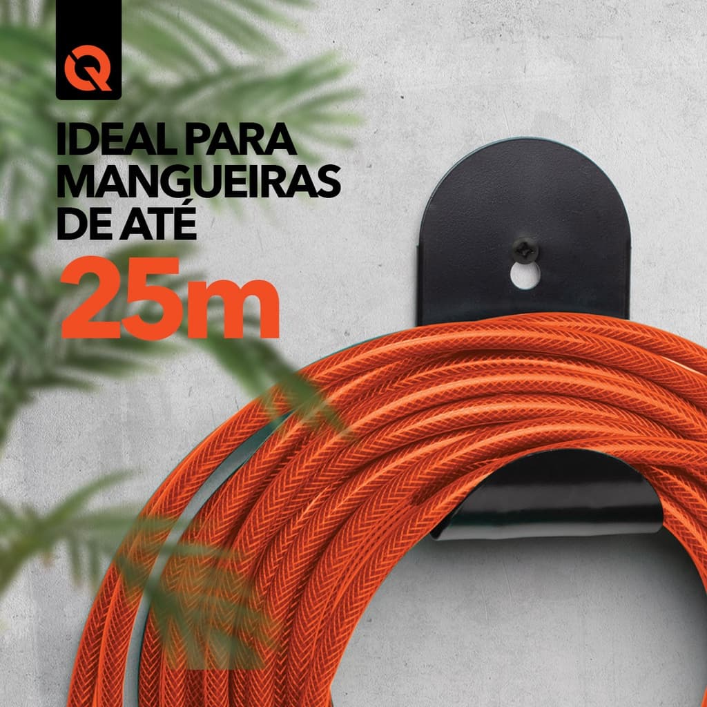 Suporte Para Mangueira De Jardim Mini Parede Aço Enrolador