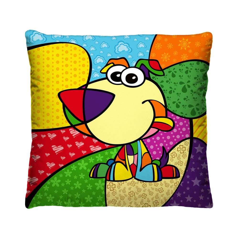 Capa de Almofada 40x40 Cachorro Romero Brito