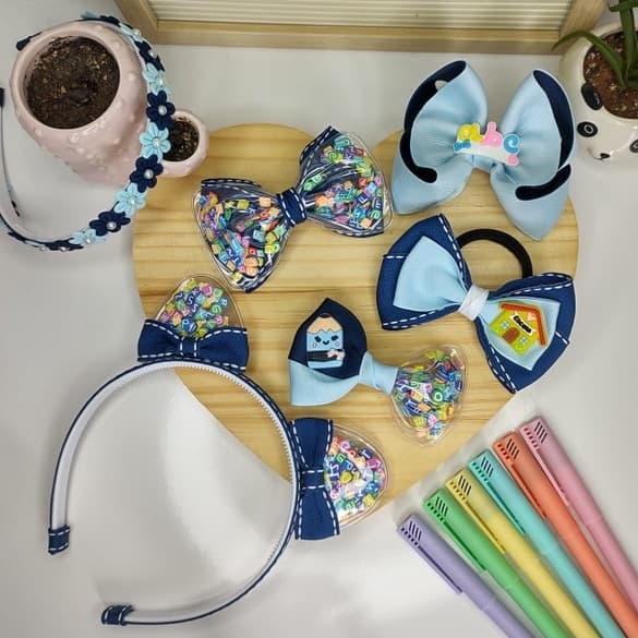 Kit de Laço Escolar Infantil/ Laço Escolar/ Volta às aulas
