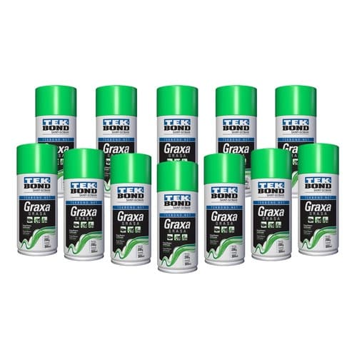 KIT 12 Graxa e Lubrificante Branca em Spray 200g / 300ml Tek Bond PROMOÇÃO PREÇO BAIXO