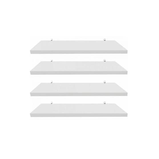 Kit 4 Prateleiras Mdf Organizador De Parede Suporte Cantoneira 30x15 Branco