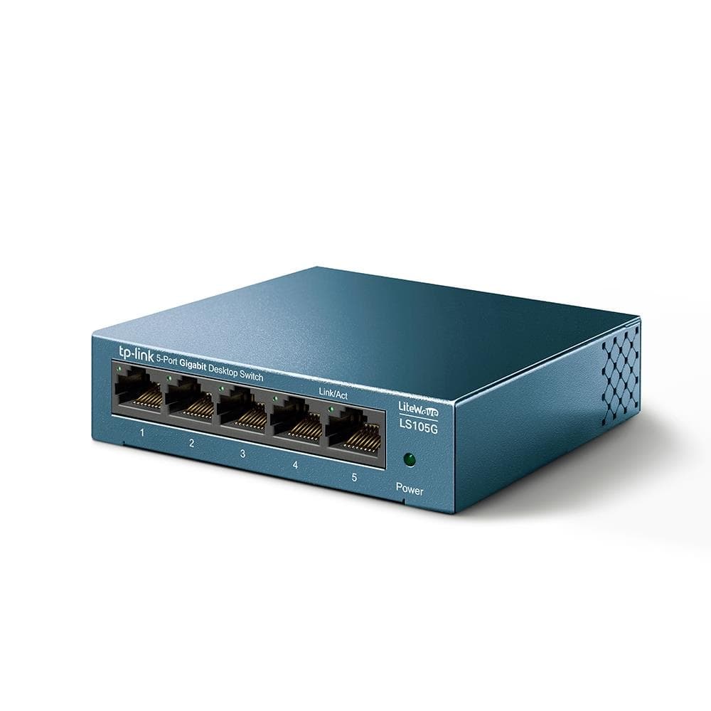 Switch TP-Link Gigabit com 5 Portas 10/100/1000Mbps LS105G