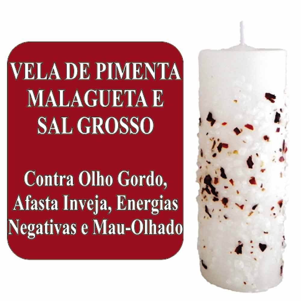 Vela Com Pimenta Malagueta E Sal Grosso