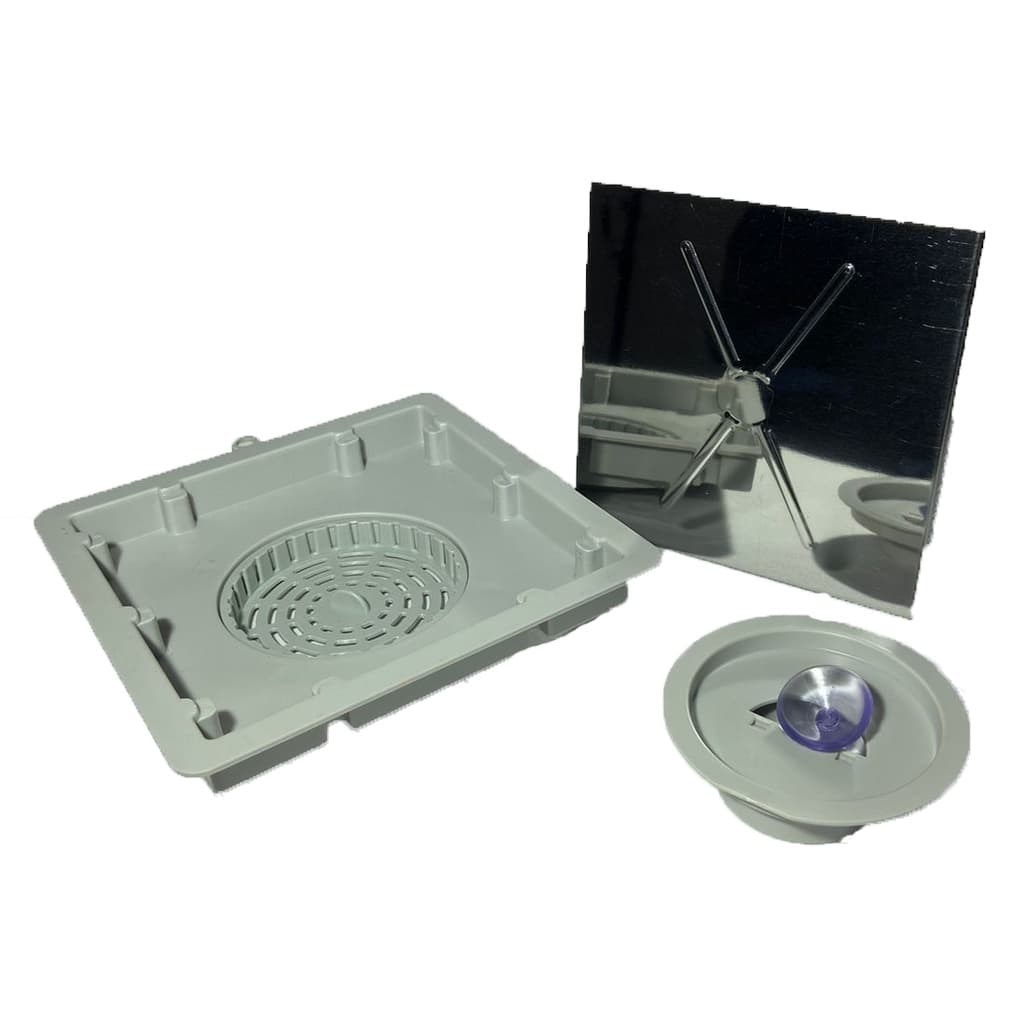Ralo Oculto Discreto Invisível Linear Tela Proteção Não Entope Cinza Evita Rato Tampa Inox 15x15cm