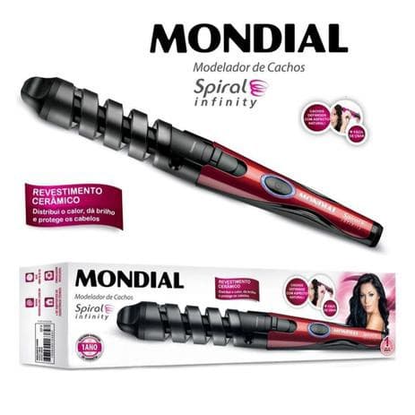 Cacheador Modelador de Cachos Mondial Spiral Infinity Cerâmico EM-05 BIVOLT - Original + Nota fiscal