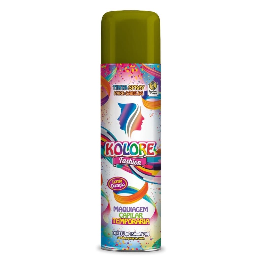 Tinta Spray Para Cabelo Kolore Fashion 150ml Dourado