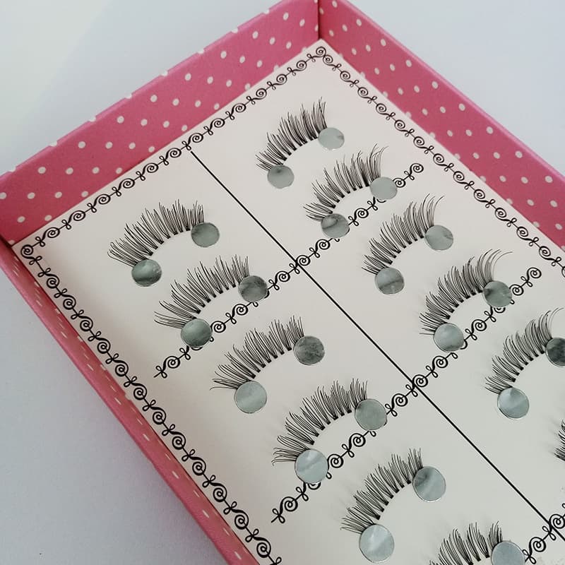 5-9 Cílios Postiços Estilo Meio 10 Pares Feitos À Mão
