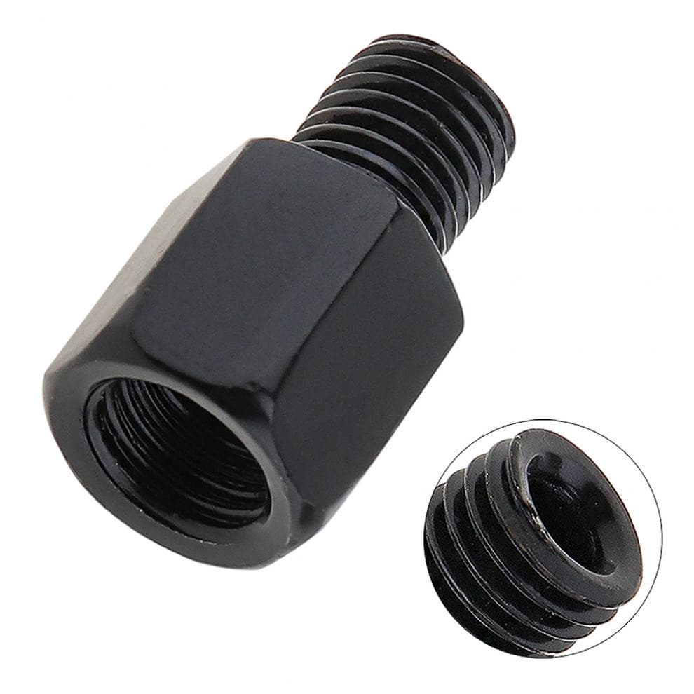 Universal Preto Aço Metal Motocicleta Espelho Retrovisor Adaptador Parafuso 10mm No Sentido Horário Para Destro Parafuso