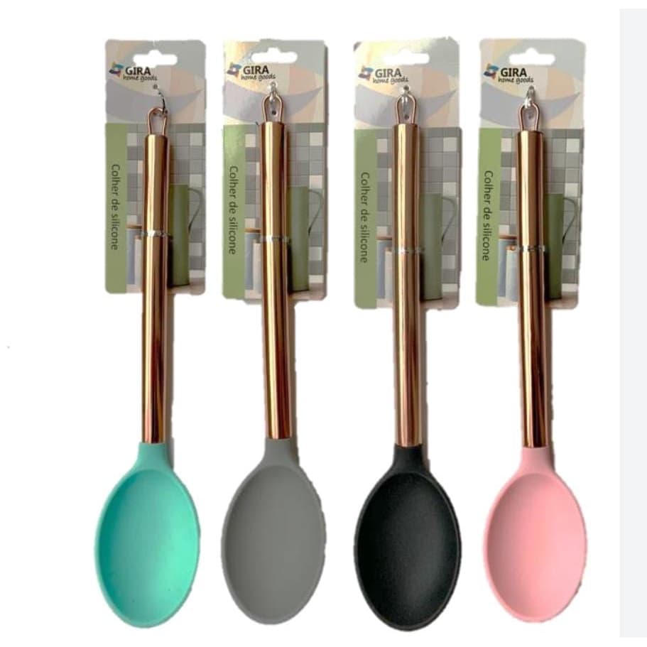 Colher de Silicone Com Cabo de Aço
